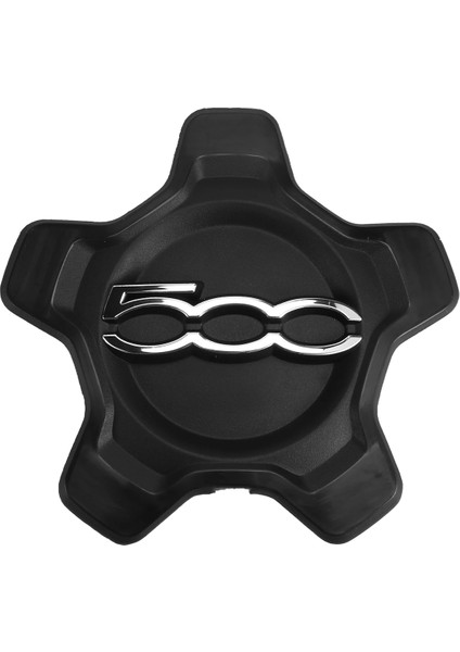 Araba Tekerlek Merkezi Kapağı Kapak 6AN68LXHAA 735626311 Fiat 500X 2016-2022 Toz Kapağı Araç Aksesuarları, Siyah (Yurt Dışından)