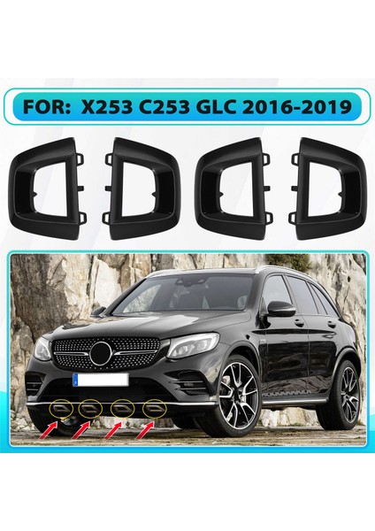 4pcs Siyah Ön Tampon Yan Spoiler Trim 2538856300 2538856400 2538856700 2538856800 Mercedes Için X253 C253 Glc 16-19 (Yurt Dışından) indirimleri