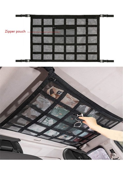 Araç Güçlü Net Torba Yük Boyunca Örgü Araç Çatı Depolama Kapasitesi Araba Tavan Otomatik Aksesuarlar Çatı Depolama Net Cep B (Yurt Dışından) modelleri