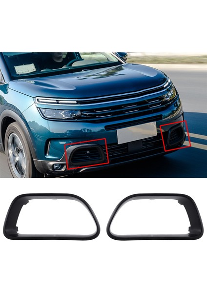 1paır Araç Ön Tampon Dekoratif Çerçeve Melek Gözler Citroen C5 Aircross Için Refit 9817829477 9817829377 Siyah (Yurt Dışından) fiyatları