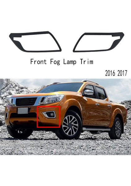 Mahallp Panle Ön Sis Lambası Döşeme Çerçeve Kafa Işık Lamba Nissan NP300 Navara Frontier D23 4WD 2016 2017 (Yurt Dışından) indirimleri