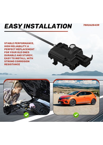 Renualt Clio Mk4 Için Araba Yakıt Flep Servomotor Yakıt Kapağı Kilidi 788262843R (Yurt Dışından) indirimleri