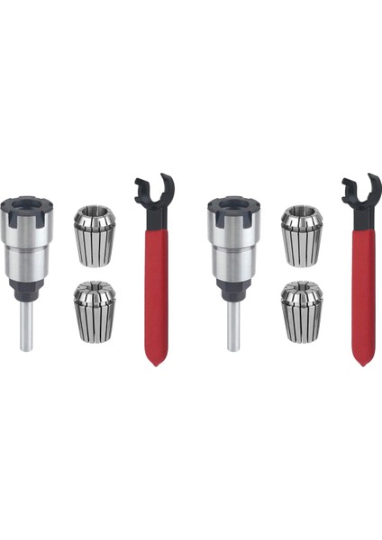 2x Shank Yönlendirici Bit Kolej Uzantısı Chuck Konvertör Adaptörü, 1/2,1/4 Inç Sapı Biti ER20 Kolet ile Dönüştürmek (Yurt Dışından)