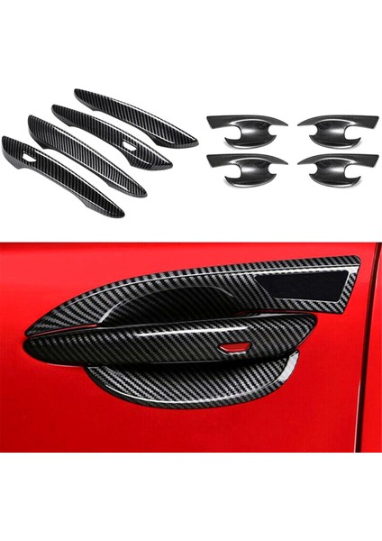 Mazda Için CX30 Cx-30 2020 2021 Karbon Fiber Araba Kapı Tutucu Koruyucu Koruyucu ve Kapı Kolu Dış Kase Trim Kapağı (Yurt Dışından) fırsatları