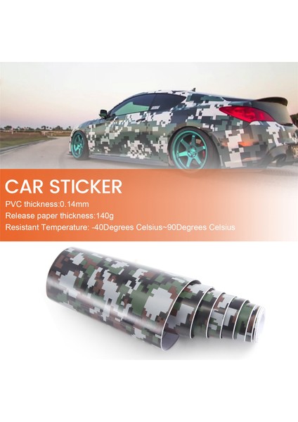 1 Rulo Camo Araba Sticker Karbon Fiber Motosiklet Pvc Vinil Ordu Sticker Camo Woodland Kamuflaj Etiketi Siyah Dijital Kamuflaj 152X10CM (Yurt Dışından) fırsatları