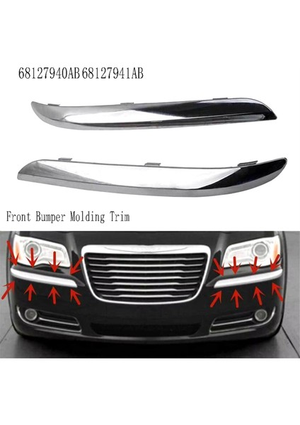 Chrysler Için Krom Ön Tampon Kalıp Trim 300 Accent 2011-2014 Ön Tampon Trim Şeridi Sağ 68127940AB (Yurt Dışından) fırsatları