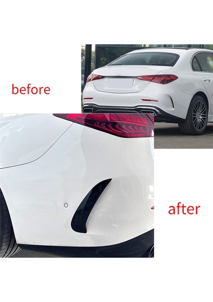 Parlak Siyah Arka Tampon Spoiler Hava Havalandırma Havalandırma Trim C-Sınıfı W206 C260 2022+ Araç Aksesuarları (Yurt Dışından) indirimleri