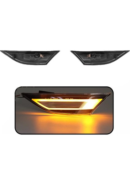 Araba Amber LED Yan Işaretçi Işığı Porsche 991 Carrera 718 Cayman Boxster 981 Yan Fender Dönüş Sinyal Lambası 99163125506 (Yurt Dışından)