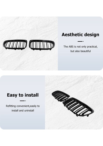 Parlak Siyah Ön Tampon Çift Çabuk Ön Böbrek Grill Grille For-Bmw X1 Serisi E84 Sdrıve Xdrıve 2009-2015 (Yurt Dışından) fırsatları