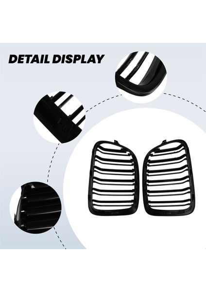 Parlak Siyah Ön Tampon Çift Çabuk Ön Böbrek Grill Grille For-Bmw X1 Serisi E84 Sdrıve Xdrıve 2009-2015 (Yurt Dışından) indirimleri