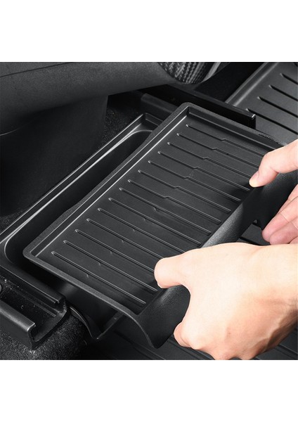 Tesla Model Y Ardıç Için Koltuk Depolama Tepsisi Çöp Kutusu Altında Kayma Önleyici Kapaklı Araba Arka Koltuk Saklama Kutusu (Yurt Dışından) indirimleri