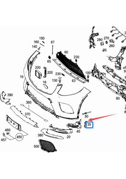 1 Çift Lh+Rh Ön Tekerlek Kapak Kapağı Mercedes Benz C292 Gle Coupe 2016-2019 A2928851500 A2928851600 (Yurt Dışından)