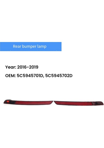 Sağ Arka Tampon Fren Durma Işığı Dönüş Sinyali Göstergesi Volkswagen Beetle Için Işık Uyarı Işığı 2017-2019 5C5945702D (Yurt Dışından) fırsatları