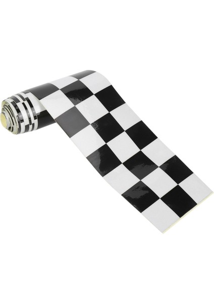 5x 3 Inç Siyah/beyaz Damalı Çıkartılı Teyp Araba Motosiklet Bisiklet Tank Sticker (Yurt Dışından) modelleri