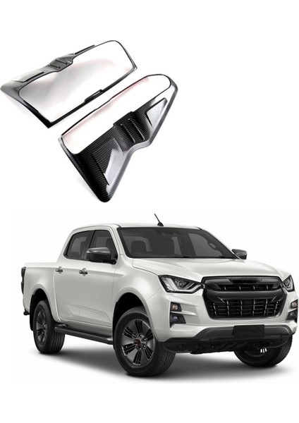 Isuzu D-Max Dmax 2021 2022 2023 Abs Karbon Fiber Arka Işık Kapağı Trim Tail Işık Lamba Çerçevesi Aksesuarları (Yurt Dışından) modelleri