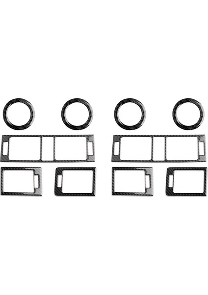 10PCS Karbon Fiber Iç Merkez Konsol Konsolu Gösterge Tablosu Hava Havalandırma Outlet Benz C-Serisi W204 2007-2013 (Yurt Dışından)