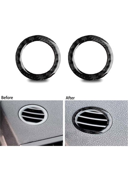 10PCS Karbon Fiber Iç Merkez Konsol Konsolu Gösterge Tablosu Hava Havalandırma Outlet Benz C-Serisi W204 2007-2013 (Yurt Dışından) modelleri
