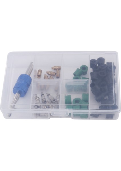 71PCS Klima Klima Valfi Çekirdeği R12 R134A Soğutma Valf Çekirdeği R12 / R134A Ac Ana Valf Çekirdek Onarım Kiti (Yurt Dışından)