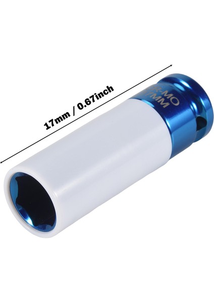 Alaşım Tekerlek 1/2 &quot;sürücü 17MM Set Ince Duvar Derin Darbe Somun Soketi Mavisi (Yurt Dışından) indirimleri
