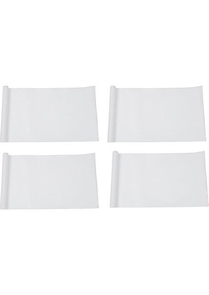 4x Dıy 30X127 3D Karbon Fiber Çıkartma Vinil Film Sarısı Rulo Yapışkan Araç Sticker Sacer Sac Beyaz (Yurt Dışından)