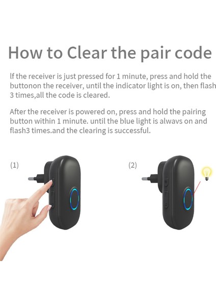 Su Geçirmez Akıllı Kapı Zili Kablosuz Kapı Zili Ev Kapı Zili Akıllı 4 Seviyeli Hacim Kontrolü 38 Şarkılar Kapı Zili (Yurt Dışından)