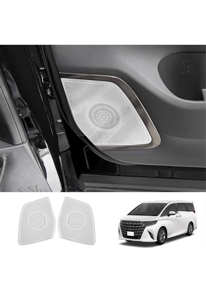 Toyota Alphard Vellfire 40 Serisi 2023+ Lhd Için Araba Paslanmaz Çelik Ön Kapı Hoparlör Kapağı Iç Aksesuarlar (Yurt Dışından) fırsatları