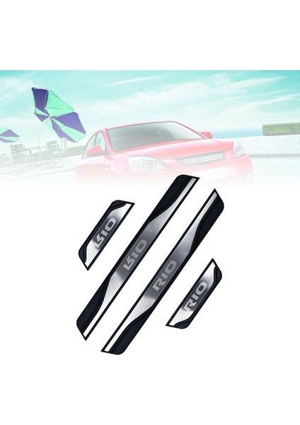 1 Set Paslanmaz Kapı Eşik Vuruş Plaka Koruyucular Koruma Koruma Kapağı ve 4 Adet Krom Kapı Kolu (Yurt Dışından) modelleri