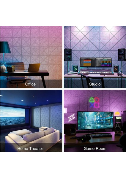 Kendi Kendine Yapışkanlı 12 Pack Akustik Paneller, 12X12X0.4INCH Ses Geçirmez Köpük Panelleri, Duvarlar Için Ses Emici Karo Gri (Yurt Dışından) modelleri