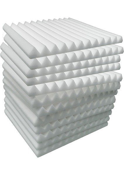 Akustik Köpük Paneller 12 Pc, Ses Tabanlı Duvar Panelleri 30X30X5CM, Duvarlar Için Yüksek Yoğunluklu Ses Emici Panel Beyaz (Yurt Dışından) modelleri