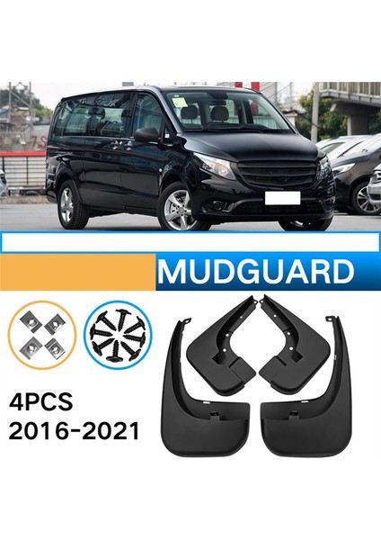 Mercedes-Benz Vito V-Serisi W447 Için Çamur Fleps 2016-21 Mudguard Sıçrama Guard Fender Cover Araba Refit Dış Aksesuarlar (Yurt Dışından) fırsatları