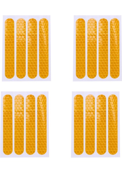 Ön Arka Tekerlek Kapağı Koruyucu Kabuk Dokuzbot Için Yansıtıcı Çıkartma Maksimum G30 Scooter Aksesuarları 16PCS, Sarı (Yurt Dışından)