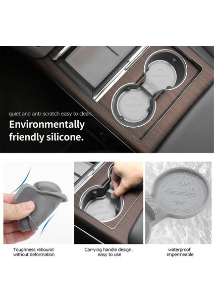 Tesla Model S Model x 2022 2023 Model 3 Highland 2024 Merkez Konsol Kupası Tutucu Ek Aksesuarlar - Gri (Yurt Dışından) fırsatları