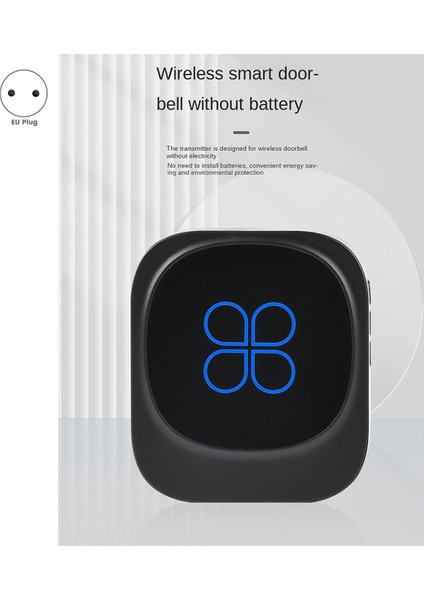 Ab Fiş Su Geçirmez Akıllı Kapı Zili Kablosuz Kapı Zili IP68 Ev Kapı Zili Akıllı 38 Şarkılar 4 Seviyeli Hacim Kontrolü (Yurt Dışından)