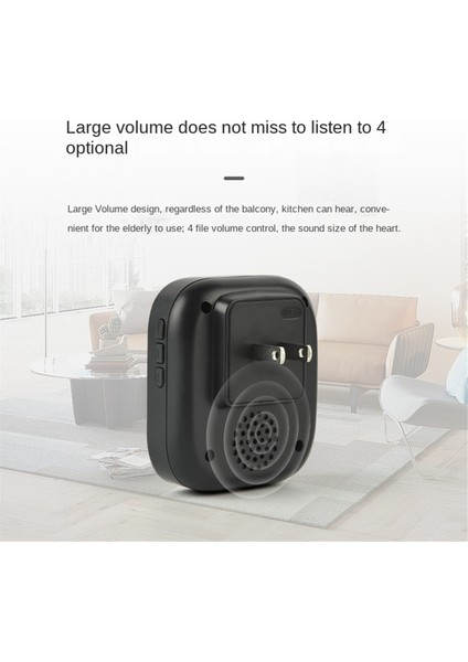 Ab Fiş Su Geçirmez Akıllı Kapı Zili Kablosuz Kapı Zili IP68 Ev Kapı Zili Akıllı 38 Şarkılar 4 Seviyeli Hacim Kontrolü (Yurt Dışından) fiyatları