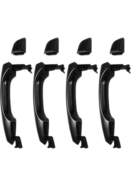 4 Adet Dış Kapı Kolları Kapak Ön ve Arka Tarafı ile 82651-F0010 82651-F2010 Hyundai Elantra 2017-2020 Için (Yurt Dışından)