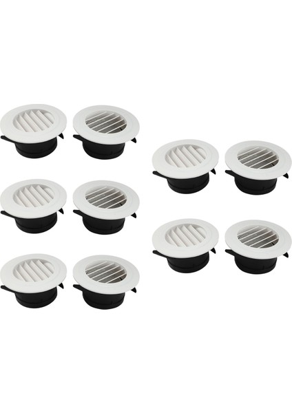 10 Adet 4 Inç Hava Havalandırma Kamartması, Hava Grill Kapak Banyo Ofis Evi Için Dahili Bir Sinek Ekranlı (Yurt Dışından)