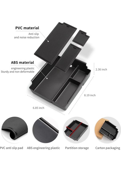 Byd Shark 2024 2025 Otomobil Tepsisi Organizatörleri Aksesuarları Için Araba Merkezi Konsolu Koltuk Saklama Kutusu (Yurt Dışından) indirimleri