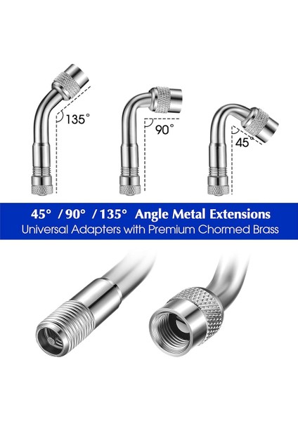 10 Adet Paslanmaz Çelik Valf Gövdesi Uzatma, 4 Adet Çift Lastik Valf Uzantısı 6 Adet Valf Genişletici Adaptörü (Yurt Dışından) fiyatları