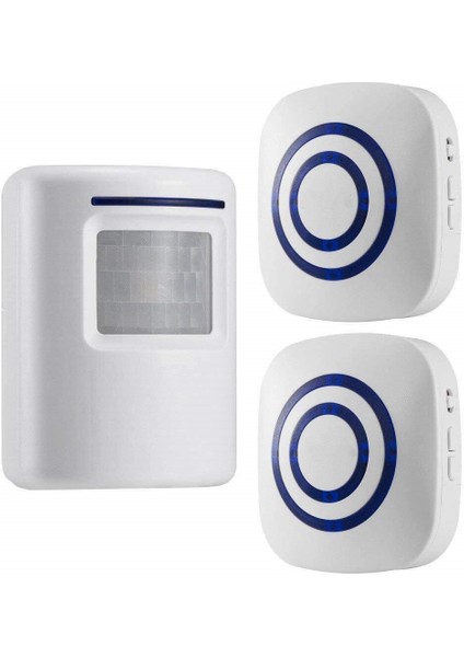 Kablosuz Kapı Zili Pır Kızılötesi Sensör Hareket Dedektörü Giriş Kapısı Zil Alarmı Alıcı ve Verici Ab Fişi (Yurt Dışından)