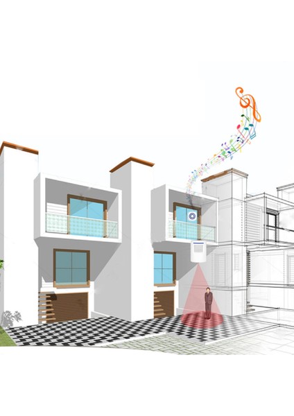 Kablosuz Kapı Zili Pır Kızılötesi Sensör Hareket Dedektörü Giriş Kapısı Zil Alarmı Alıcı ve Verici Ab Fişi (Yurt Dışından) modelleri