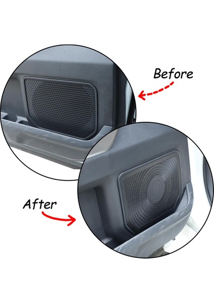 Toyota Tundra Sequoia Için Araba Iç Kapı Hoparlör Korna Kapak Trim Kiti 2022 2023 Paslanmaz Çelik Accessorise, Balck (Yurt Dışından) fırsatları