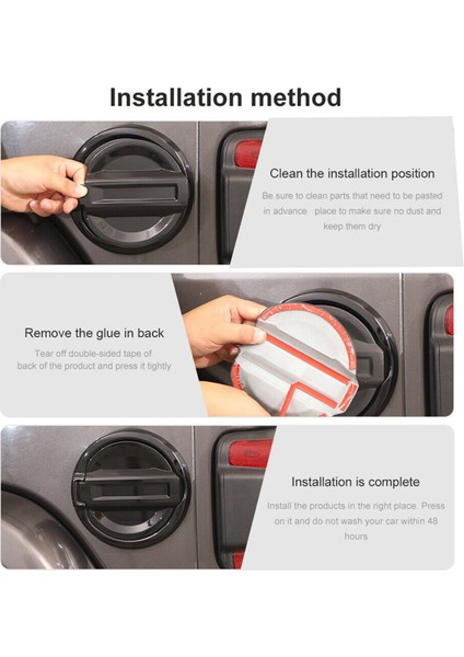 Jeep Wrangler Için Jl 2018-2023 Araba Kapı Yakıt Dolgu Tank Gaz Kapağı Tank Kapak Dış Dış Aksesuarlar Abs Siyah (Yurt Dışından) fırsatları