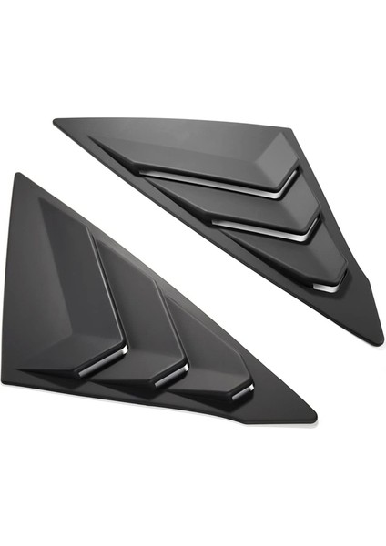 Arka Yan Pencere Kanjörleri Üçgen Pencere Cam Panjur Honda Civic Sedan 11TH 2022 2023 - Abs Matt Black (Yurt Dışından)