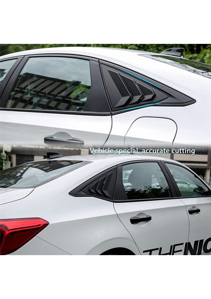 Arka Yan Pencere Kanjörleri Üçgen Pencere Cam Panjur Honda Civic Sedan 11TH 2022 2023 - Abs Matt Black (Yurt Dışından) fırsatları