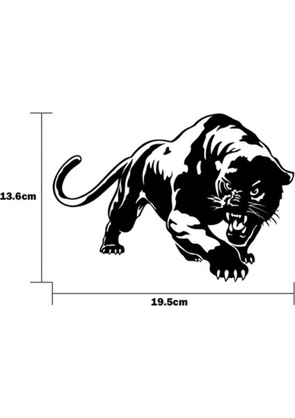 2x Tiger Araba Sticker Serin Çıkartmalar Vinil Su Geçirmez Otomatik Ayarlama Stil Siyah (Yurt Dışından) modelleri