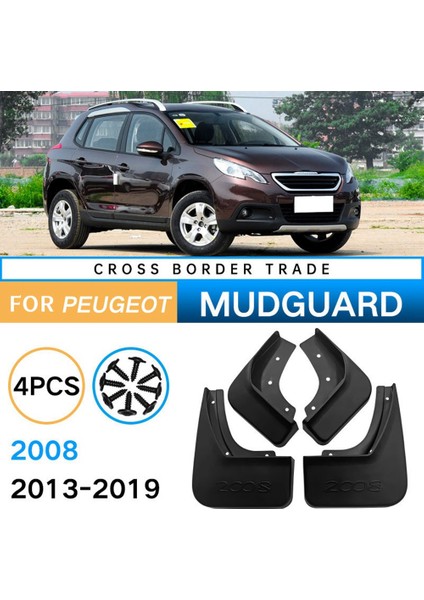 Peugeot 2008 Için Mudflap 2013-2019 Çamurluk Çamur Flaps Guard Splash Flep Mudguard Aksesuarları (Yurt Dışından) indirimleri