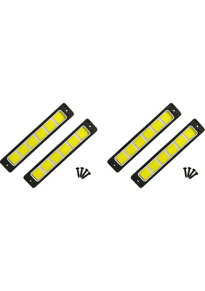 4pcs Süper Parlak LED Gündüz Koşu Işıkları Araba Sürüş Sis Lambası Su Geçirmez Esnek Drl Koçanı LED Şerit 190X35MM 12V (Yurt Dışından)