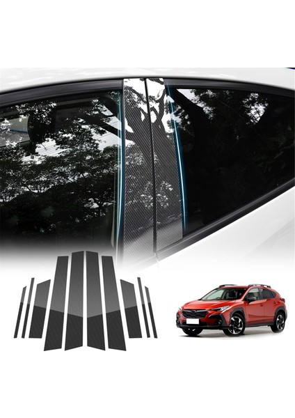 Subaru Crosstrek Için 2023 2024 Araba B Sütun Destekleri Kapı Pencere Dışarı Dekorasyon Sticker Aksesuarları, Karbon Fiber (Yurt Dışından) fiyatları