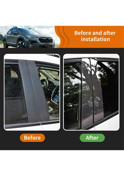 Subaru Crosstrek Için 2023 2024 Araba B Sütun Destekleri Kapı Pencere Dışarı Dekorasyon Sticker Aksesuarları, Karbon Fiber (Yurt Dışından) indirimleri