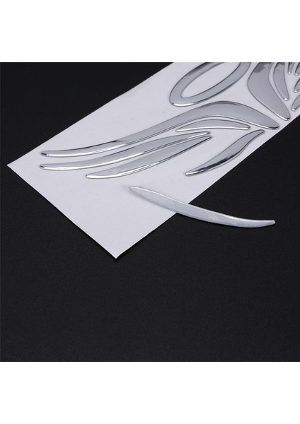 3x 3D Chrome Angel Wing Sticker Çıkartma Otomatik Araba Amblem Dekala Dekorasyon Renk Gümüş (Yurt Dışından)